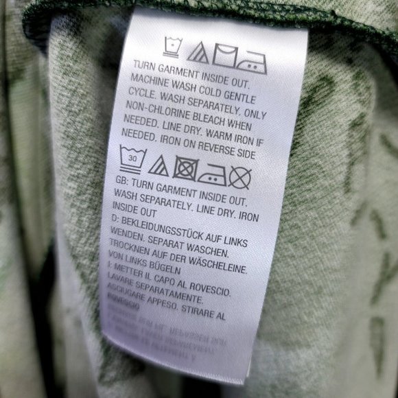 Bob Mackie Womens XSP Green Ombre Floral‎ Crepe Midi Casual Beach Vacay Dress - Picture 9 of 10